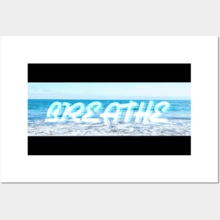 Ocean Text Design Posters and Art